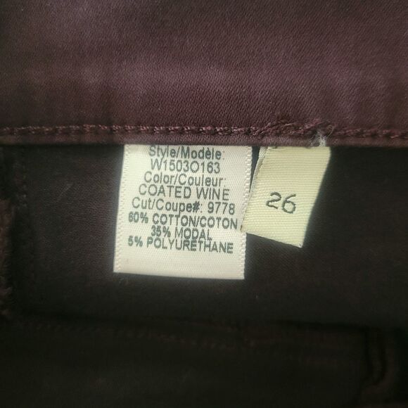 Rag & Bone Wine Coated Skinny Jean Legging Size 26 - Picture 6 of 6